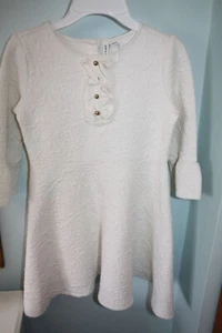 NWOT Janie and Jack Size 12 Holiday Tartan White Brocade Wedding Holiday Dress - Picture 1 of 4