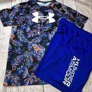 Under Armour Youth XL (18/20) Blue Palm Outfit Set NEW - Picture 1 of 1