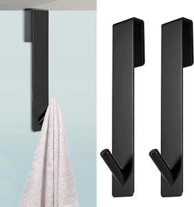 Duschwandhaken Edelstahl schwarz, Türhaken Handtuchhaken für Duschwand - Bild 1 von 8