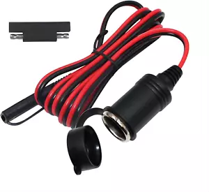 SAE to Motorcycle Female Cigarette Lighter Socket - 12V-24V Bike Power Extension - Picture 1 of 12