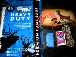 koola buck 2x thicker large -4- 10"x 50" deer quarter bags* + EXTRA'S free deliv - Picture 1 of 5