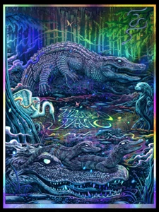 Widespread Panic Rainbow Foil Show Poster Bayou Blue By Miles Tsang Signed 1of35 - Picture 1 of 3