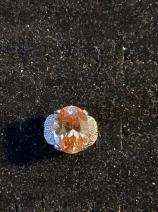 Estate Joseph Esposito ESPO Sterling Silver Cubic Zirconia Cocktail Ring Size 6 - Picture 1 of 7