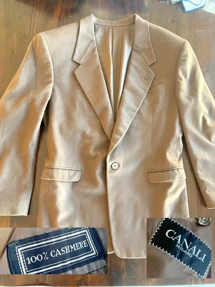 Casaco esportivo CANALI Pure CASHMERE 40 R marrom ITÁLIA fino atlético 50 UE - Imagem 1 de 4