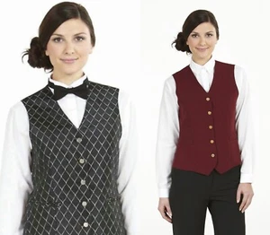 SIMON JERSEY LADIES HOSPITALITY WAISTCOAT SMART WAITRESS BAR UNIFORM - Picture 1 of 3