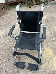 EMOGA Faltbarer Rollstuhl, Schwarz, Sitzbreite 50CM,Belastbarkeit 140Kg - Bild 1 von 7