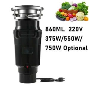 860ML Food Waste Disposer Garbage Sink Disposal Kitchen Household 375/550/750W - Picture 1 of 10