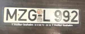 German License Plate Germany Metal In Frame European Merzig-Wadern Peugeot - Picture 1 of 10