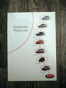 KIA Rio Shuma II Magentis Carens Sedona Sportage Sorento UK Price List 2003 - Picture 1 of 1