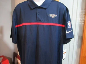 New Orleans Pelicans Nike Dri Fit Polo Shirt Men's 2XL new with tags Free Ship - Picture 1 of 5