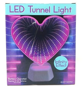 Heart Shaped LED Tunnel Light Infinity Effect - Picture 1 of 8