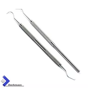 Set Of 2 Dental Explorer 23/17A Probe 9 Dentist Teeth Cleaning Hygienist Probes - Picture 1 of 3