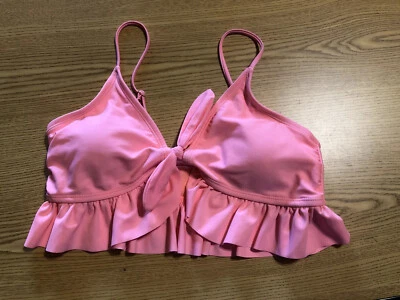 SO Swim Bikini Top Womens Juniors Medium 7-9 Sunny Coral Retail $26 (ag-grn-15) - Изображение 1 из 4