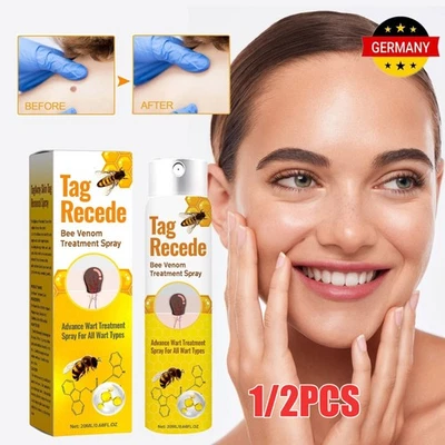 MARKENLOS 1/2Tlg Tag Recede Bienengift Spray natürlicher Extrakt Spray für alle Hauttypen