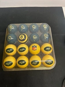 Vintage St. Louis Rams & Tennessee Titans Super Bowl XXXIV Pool Ball Set - EXC - Bild 1 von 3