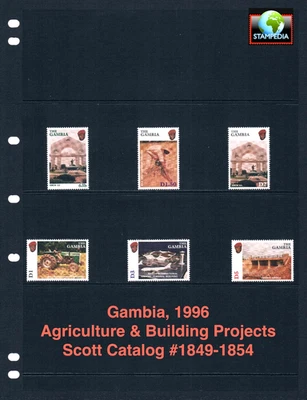 Valor Scott de $3,25 - 1996 GAMBIA Proyectos de construcción agrícola CV MNH NH UMM Foto 1 de 4