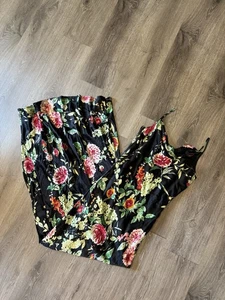 Vintage Sue Wong Black Sequin Beaded Floral Dress Size 4 - Picture 1 of 7