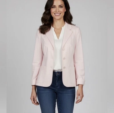 Blazer Ralph Lauren Mujer Hombre Rosa Blanco Seersucker Rayas Talla Pequeña  Foto 1 de 4