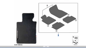 NEW BMW X3 G45 M PERFORMANCE FLOOR MAT SET RHD 51475B4D3C4 - Picture 1 of 3