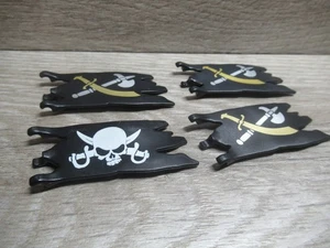 Playmobil Zubehör | 4x Flaggen | Fahnen zum Piratenschiff - Picture 1 of 1