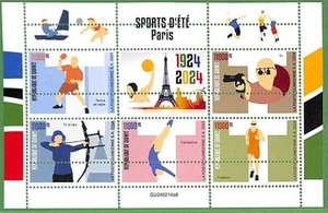B2478 - Guinee - Hoja de sellos ERROR MALPERF - 2024 - JUEGOS OLÍMPICOS Tenis de mesa - Imagen 1 de 1