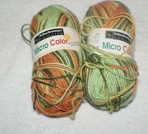 Schachenmayr Nomotta Micro Color Yarn 2 Skeins Crochet Knit Craft Fast Ship - Picture 1 of 3