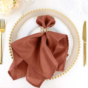 100 pcs 20" Polyester Napkins Wedding Party Table Decorations Supply Wholesale - Picture 1 of 260