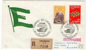 CR0150 Busta FDC Europa CEPT raccomandata da Strasburgo a Milano 1972 - Bild 1 von 1