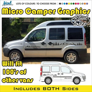 Fiat Doblo Micro CAMPER Mini van Motorhome GRAPHICS DECALS FREE P&P 026 - Picture 1 of 4