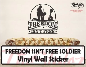Freiheit ist nicht frei - Soldat kniend Vinyl Wandaufkleber - Bild 1 von 4