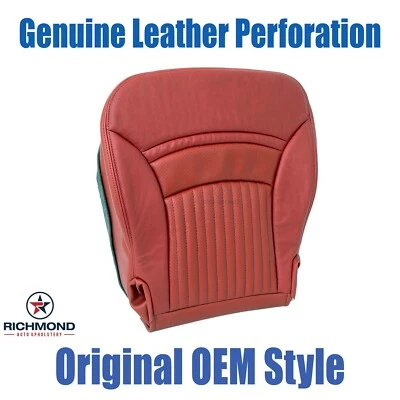 1998 1999 年雪佛兰 Corvette - 司机侧底正品皮革座椅套红色香水 — 第 1/4 张图片