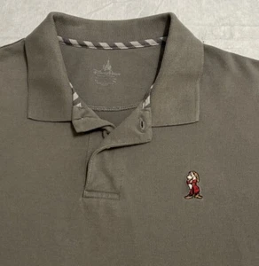 Disney Parks Grumpy Mens L Gray Polo Snow White Embroidered Golf - Picture 1 of 7