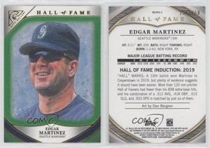 2019 Topps Gallery Hall of Fame Gallery Green /250 Edgar Martinez #HOFG-3 HOF
