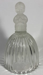 1978 Goebel Clear Crystal Bell With Frosted Crystal Praying Girl - Picture 1 of 12