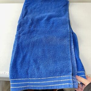 mainstay bath towel solid blue 100% cotton classic modern rectangle