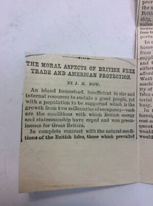 Moral Aspects Of British Free Trade April 27, 1893 Newspaper Article Clipping - Picture 1 of 12