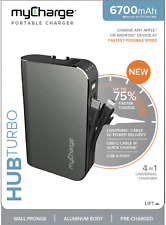 myCharge - HUB Turbo 6700 mAh Portable Charger -  Gray Open Box