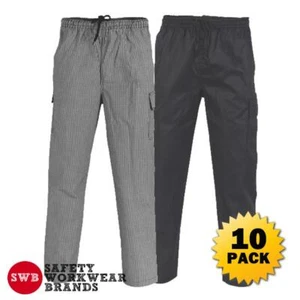 10 x DNC Workwear Unisex Drawstring Poly Cotton Cargo Pants Work Casual New 1506 - Picture 1 of 3