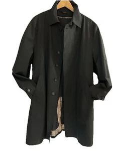 Abrigo de Lluvia Vintage Club San Giorgio Negro Hecho en Italia, Forro con Cremallera Talla 48R - Imagen 1 de 19