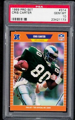 Juego profesional RC #314 1989 Cris Carter Hof Vikings PSA 10 gemas como nuevo novato #23421173 Foto 1 de 2