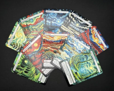Fetch Land Set - Altered Art Custom MTG - Van Gogh Style - All 10! - Image 1 of 4