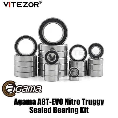 For Agama A8T-EVO Nitro Truggy Sealed Bearing Kit 24Pcs - Image 1 of 4