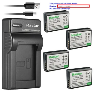 Kastar Battery Slim Charger for Canon LP-E10 LC-E10 Canon EOS 2000D 3000D Camera - Picture 1 of 11