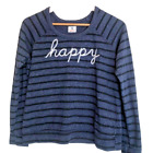 Sundry Happy Navy Black Stripe Sweatshirt Size 1