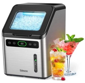 Silonn Nugget Eismaschine - Timer Eismaschine mit Selbstreinigung, 44lbs Tag Kiesel - Bild 1 von 6