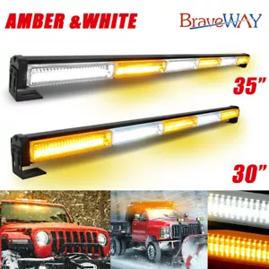 Amber Rooftop Traffic Advisor LED Emergency Hazard Warning Strobe Light Bar Car - Picture 1 of 18