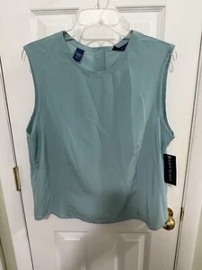 Karen Scott Sleeveless Blouse Size L Women's NWT Mint Green - Picture 1 of 5
