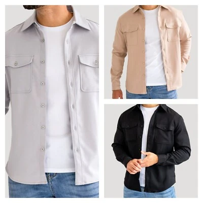 Coastal Overshirt Men's Long Sleeve Classic Fit Button-Up - Medium, Large, XL - Image 1 of 4