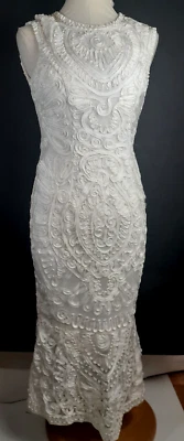 J.S. Vestido Colecciones Vestido Soutache Bordado Sin Mangas Talla Pequeña Foto 1 de 4