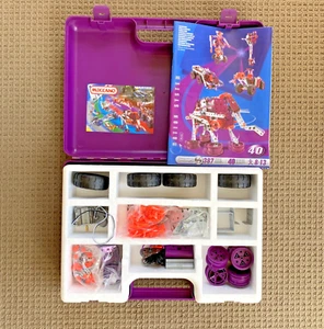 Vintage MECCANO Building Set 8540 Includes Tools Purple Carry Case Instructions - Picture 1 of 16